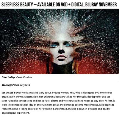SLEEPLESS BEAUTY – Available on VOD + Digital, Bluray November